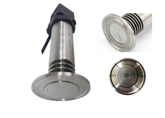 Medical Flat Membrane Sanitary Pressure Sensor , Flush Diaphragm Pressure Transmitter